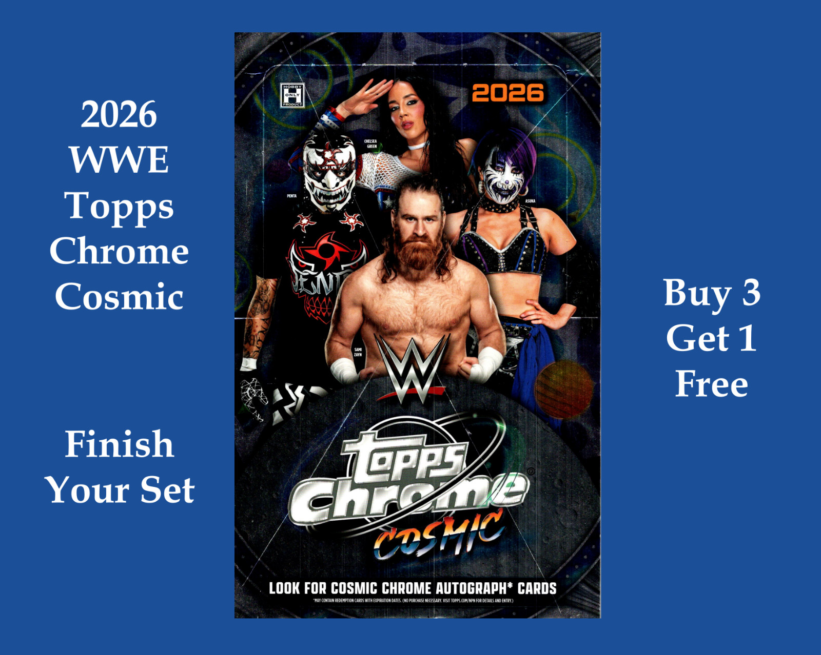 2026 Topps Chrome COSMIC WWE Complete Your Set #1-200 You Pick Buy 3 Get 1 Free