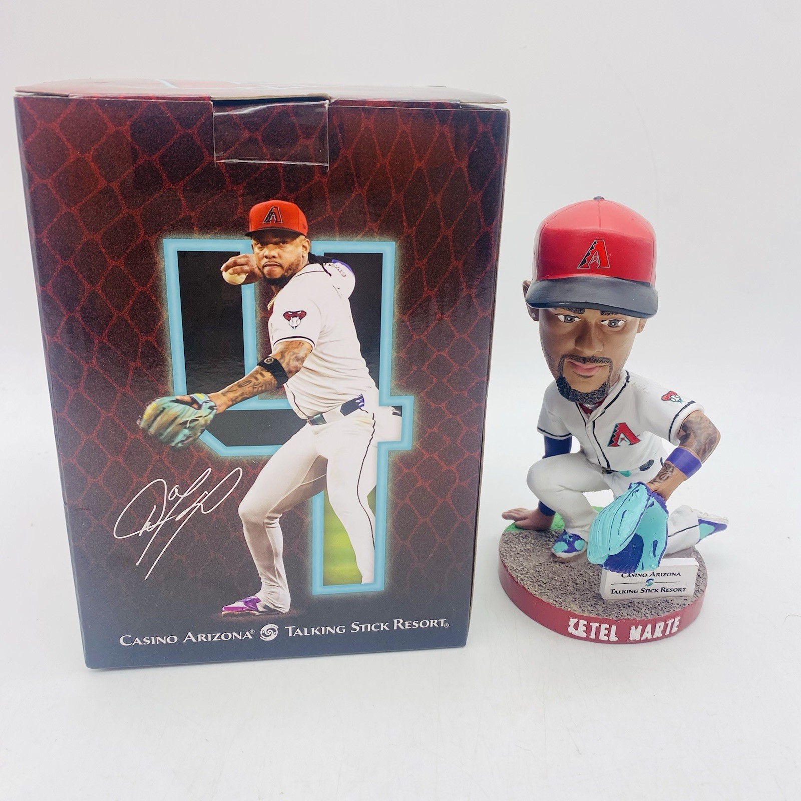 Ketel Marte Arizona Diamondbacks MLB 2025 SGA Bobblehead NIB Fielding Crouching