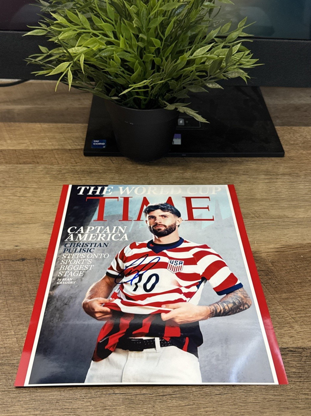 USMNT USA Christian Pulisic Signed Autographed 8×10 Photo US Soccer w/COA Holo !