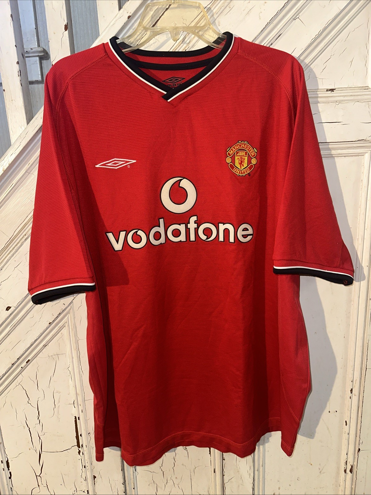 Vintage Umbro 2000/2002 Manchester United Jersey Size 2XL Vodafone Red