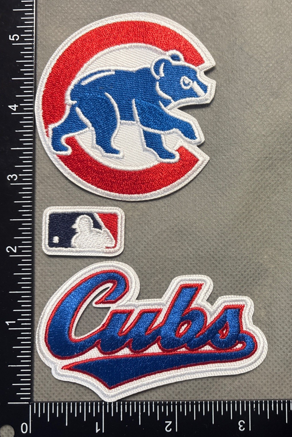 CHICAGO CUBS LOT SET OF 3 MLB BASEBALL IRON ON PATCHES