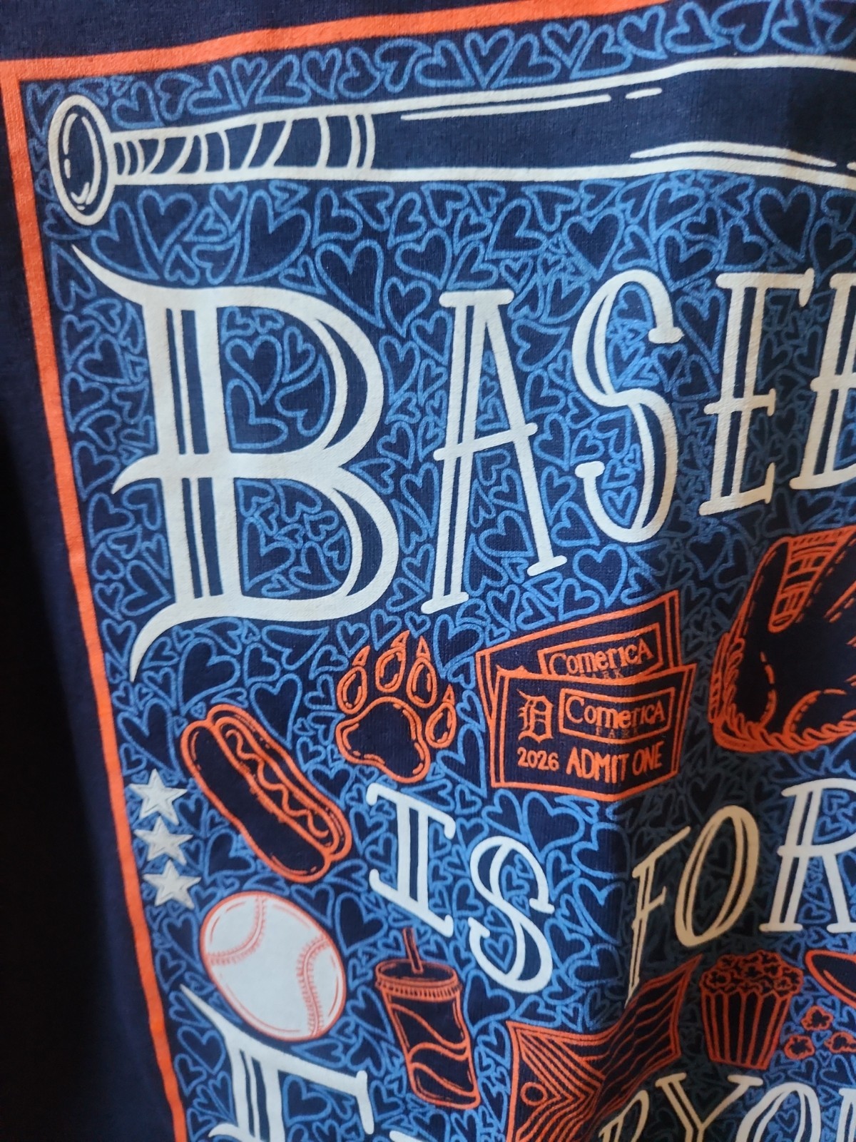 Detroit Tigers Baseball Is For Everyone T-SHIRT, SGA 6/23/26 Medium New