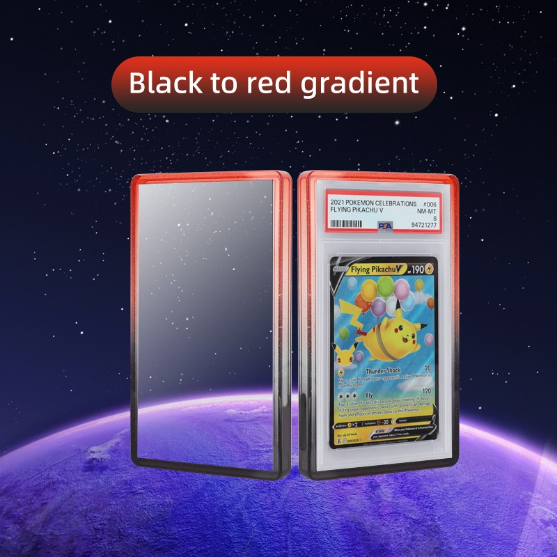 For PSA/CGC 35PT Gradient TPU Rubber Trading Cards Protector Holder Bumper Case