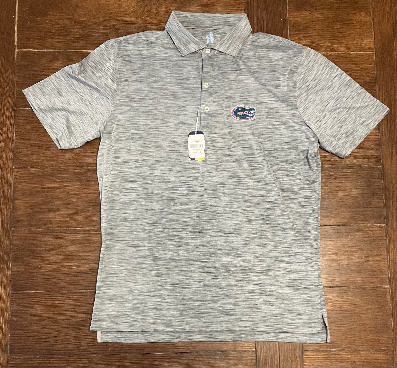 Men’s Johnnie O Sz M Florida Gators Grey Heather Huron Featherweight Polo NWT
