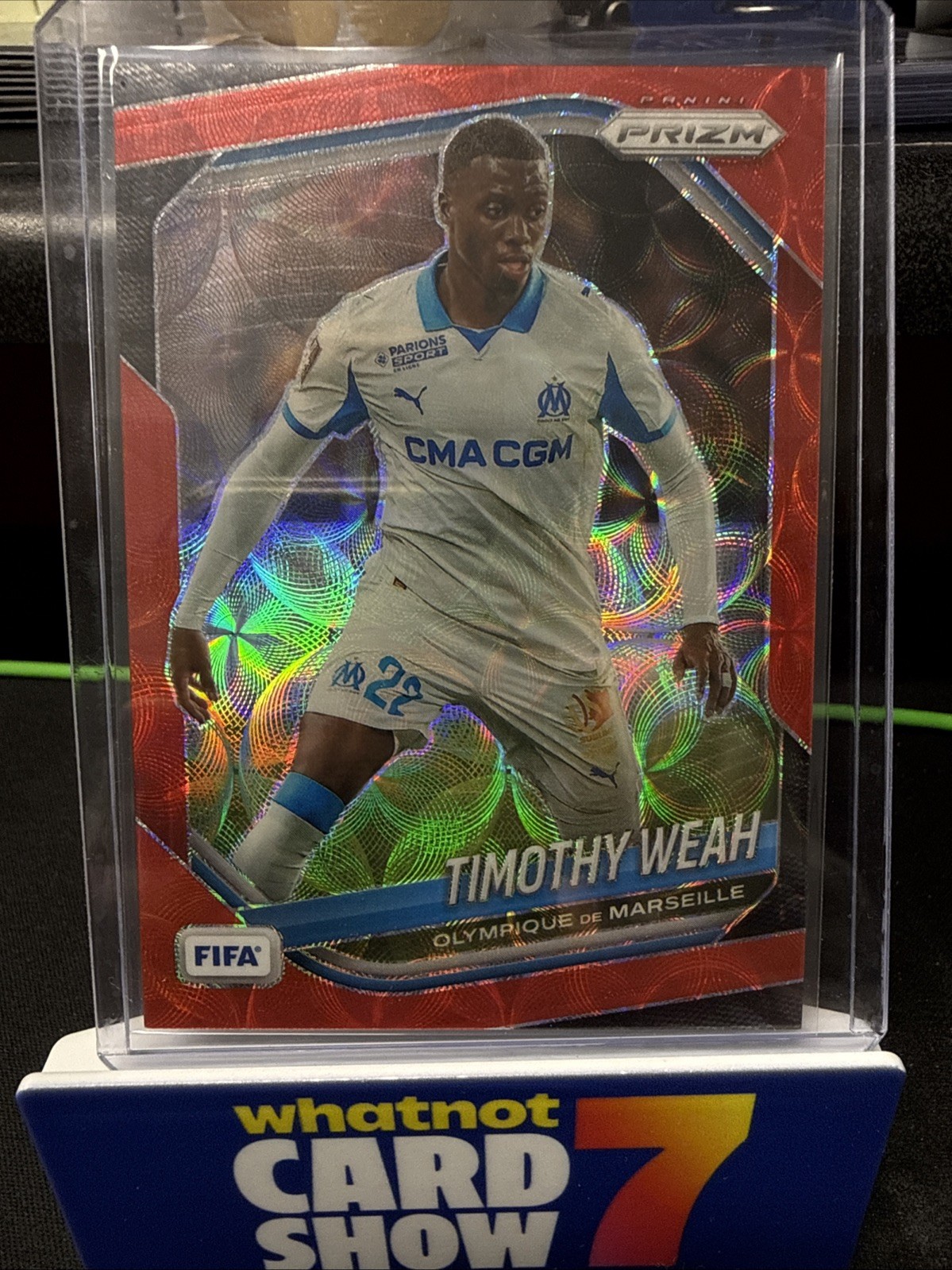 2025-26 Panini PRIZM FIFA Choice – Timothy Weah 61/88 #147 Red Scope USMNT