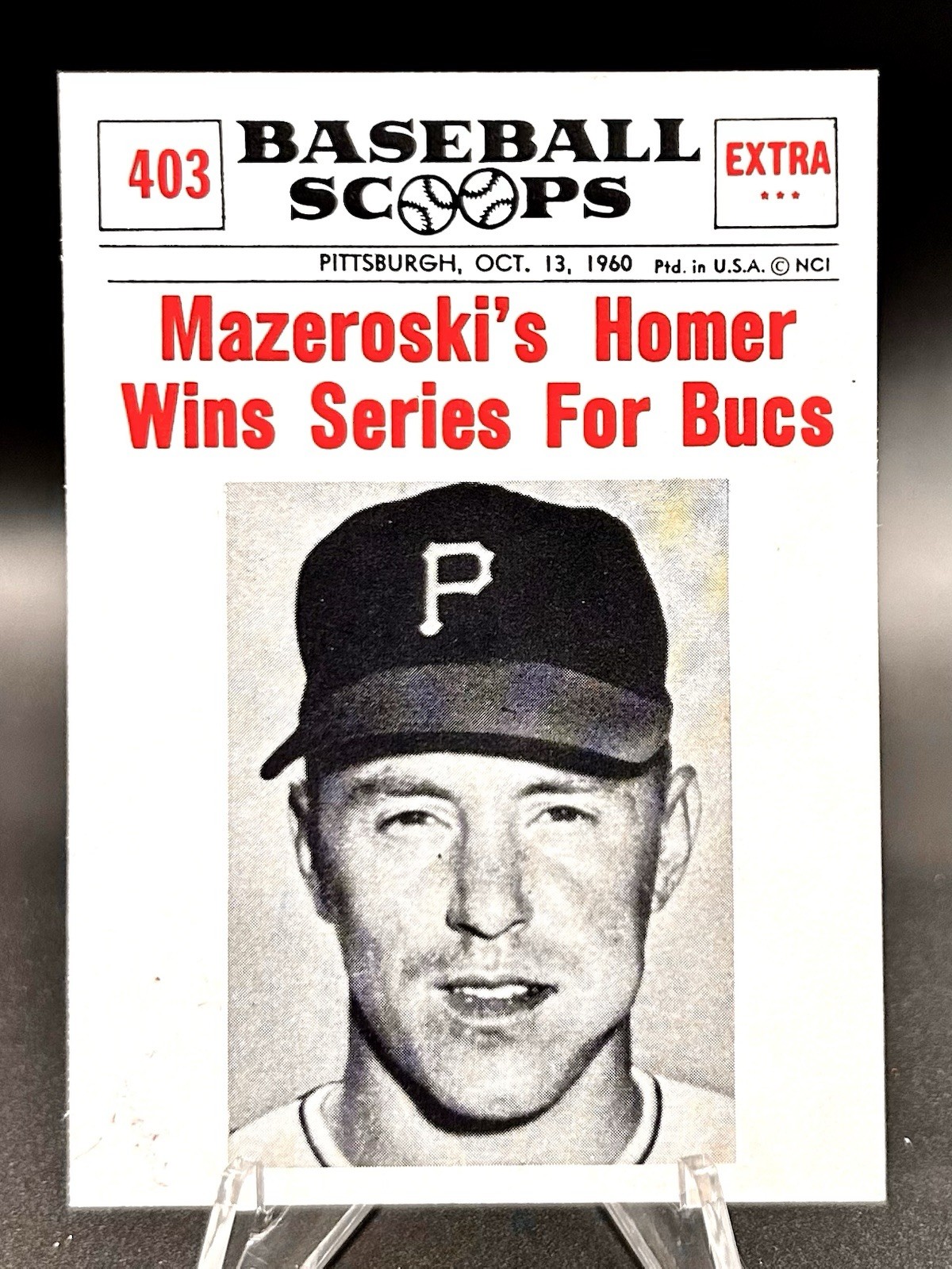 1961 Nu-Cards Baseball Scoops – Bill Mazeroski #403 (EX)