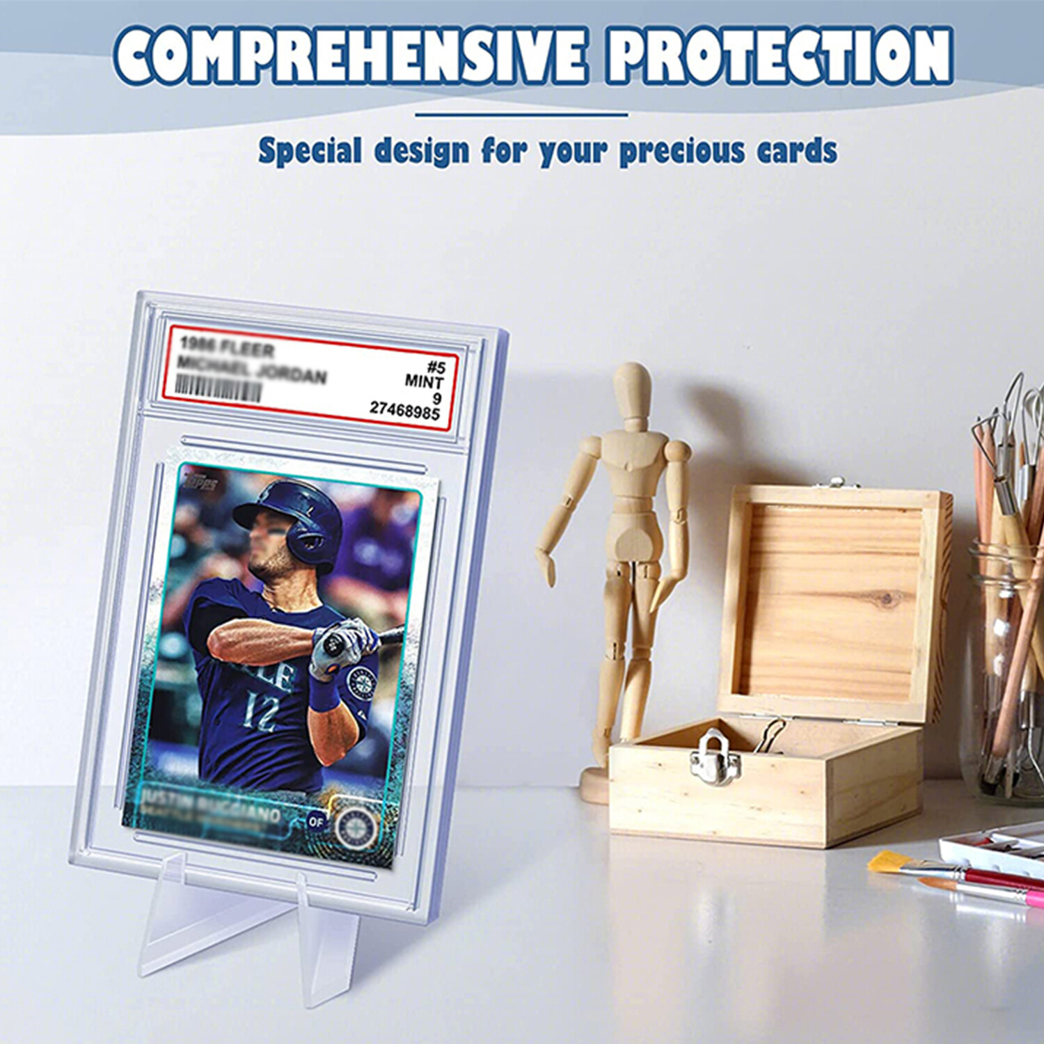 5Pcs Empty Graded Card Holder PSA Style Slab for Trading Cards Protector Case US