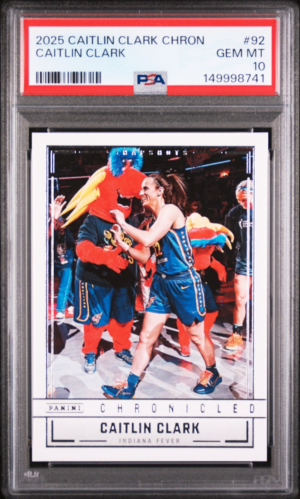 2025 PANINI CAITLIN CLARK CHRONICLED #92 CAITLIN CLARK PSA 10