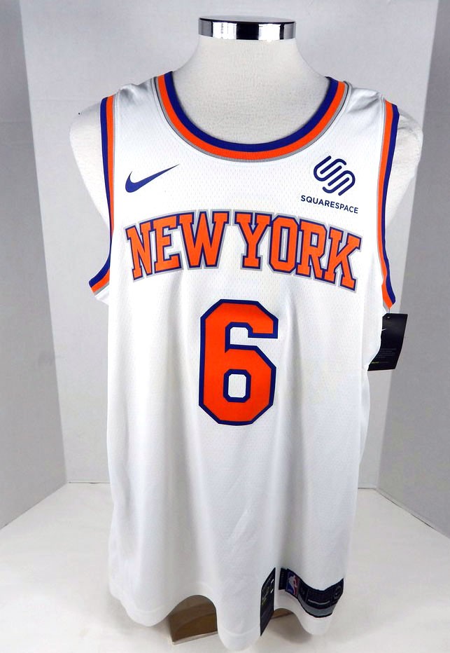 2019 Mens New York Knicks Kristaps Porzingis #6 Swingman White Jersey Nike 52