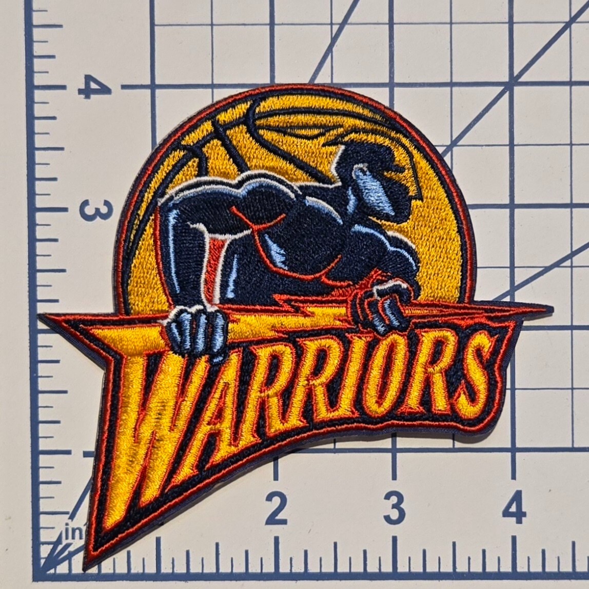 Golden State Warriors Retro 1997 Logo 4″ Iron On Patch~ Free Tracking!