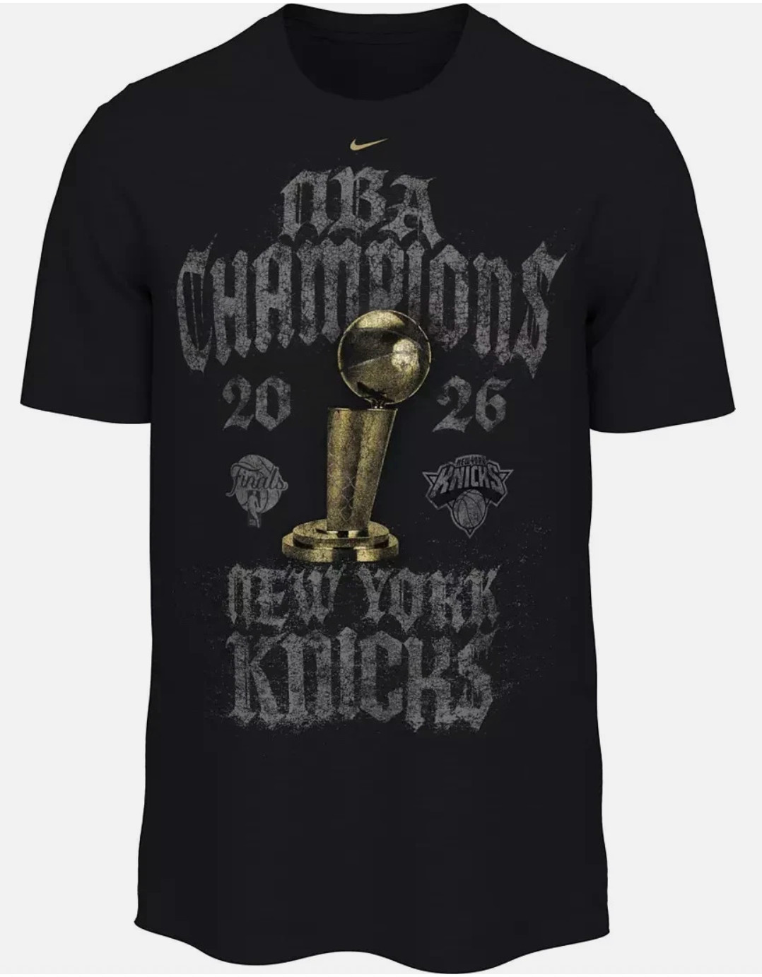 New York Knicks Nike Black 2026 NBA Finals Champions Locker Room T-Shirt Size XL