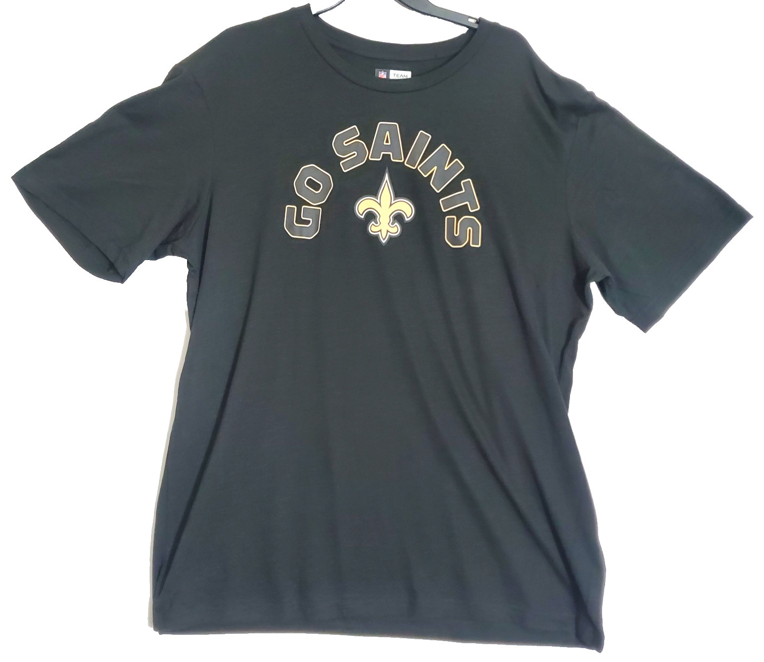 Go Saints NFL Men’s T-Shirt Tee Football Team Apparel 2XL 2TG 2EG Black New