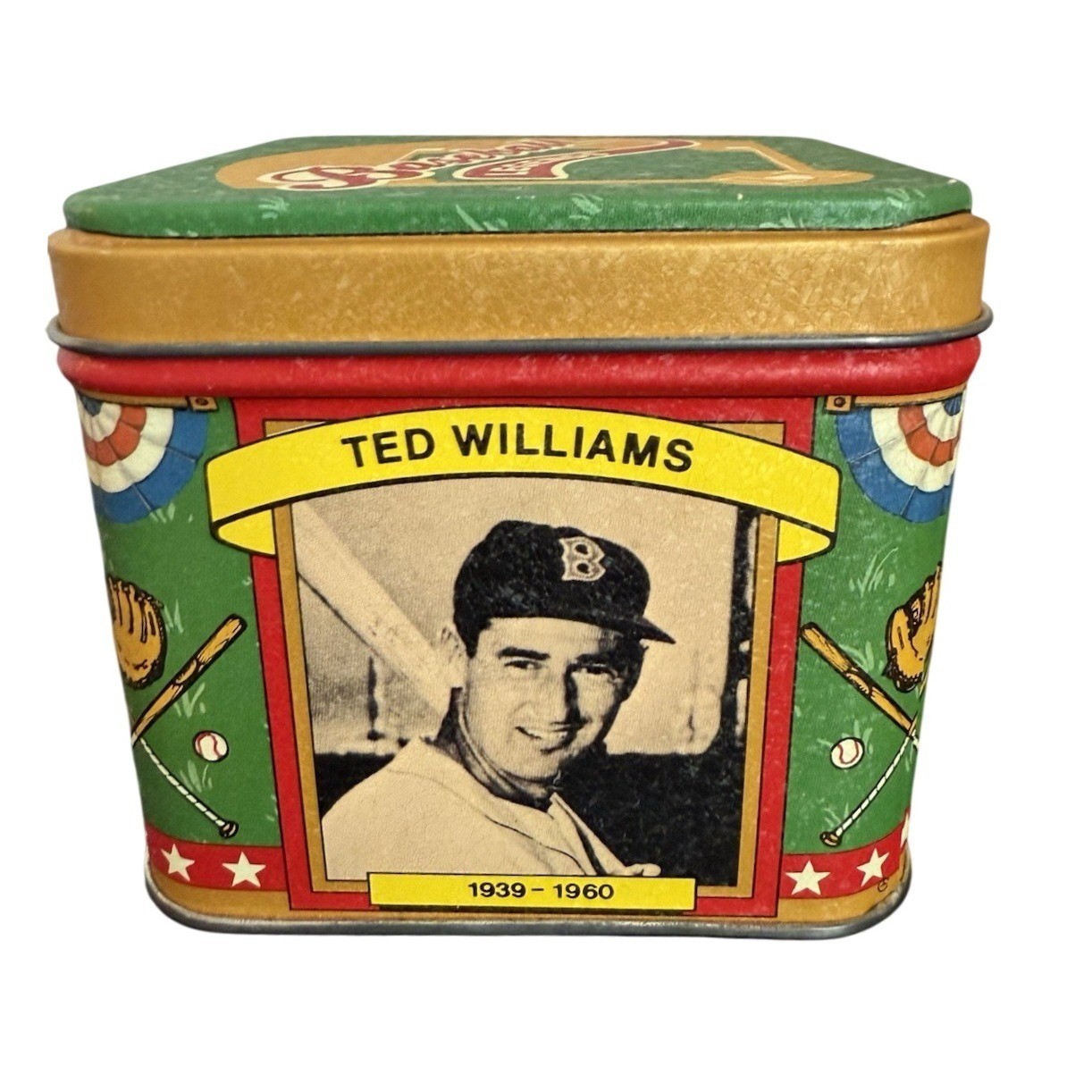 Baseball Legends Tin Roberto Clemente Ted Williams Willie Mays Babe Ruth 3.5 in