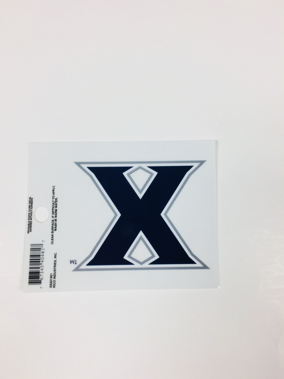 Xavier Musketeers Static Cling Sticker Window or Car! 3×4 Inches Free Shipping