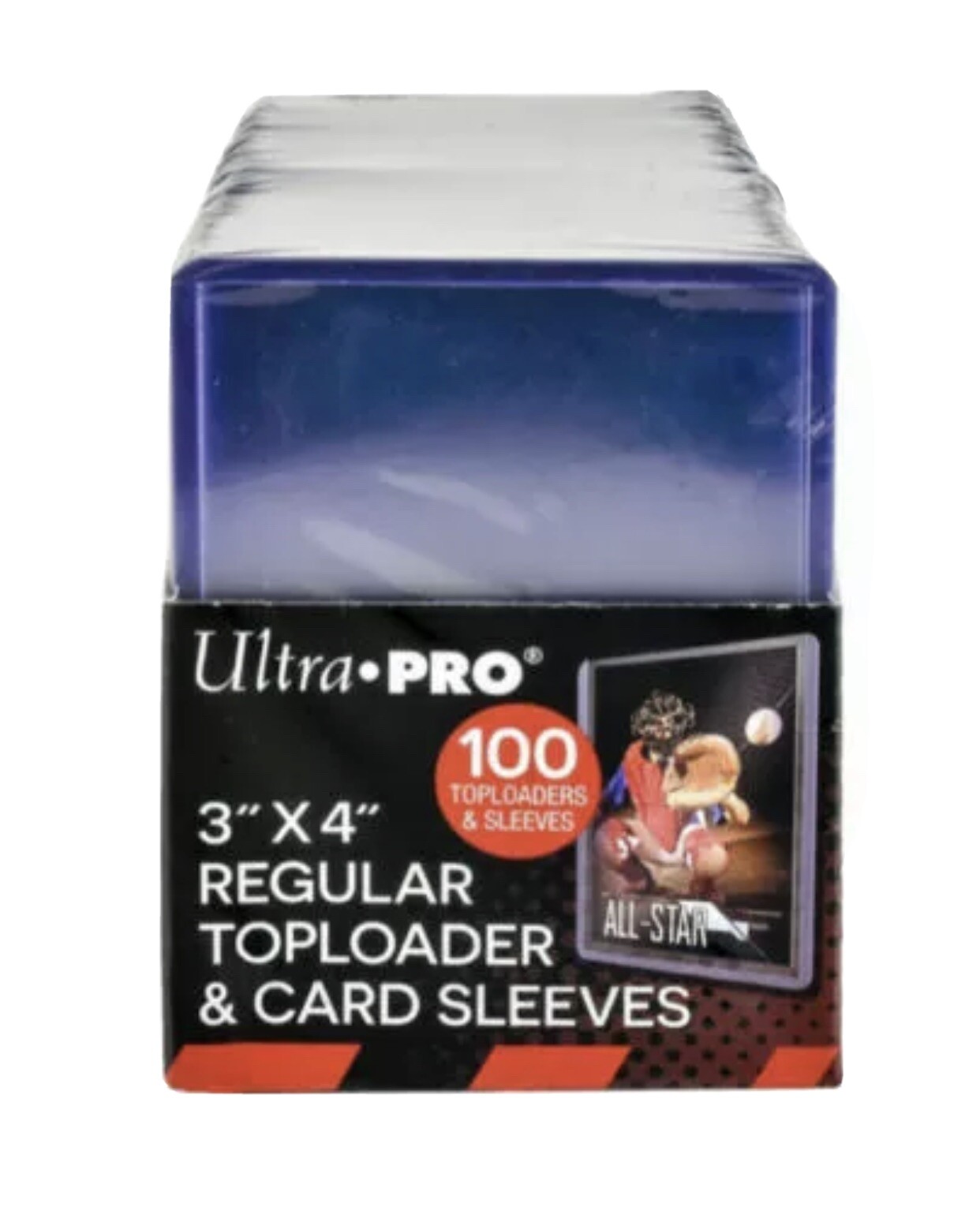 Ultra PRO UPR83648 3×4 Toploaders & Clear Sleeves Bundle 100 Each – Up To 35 Pt