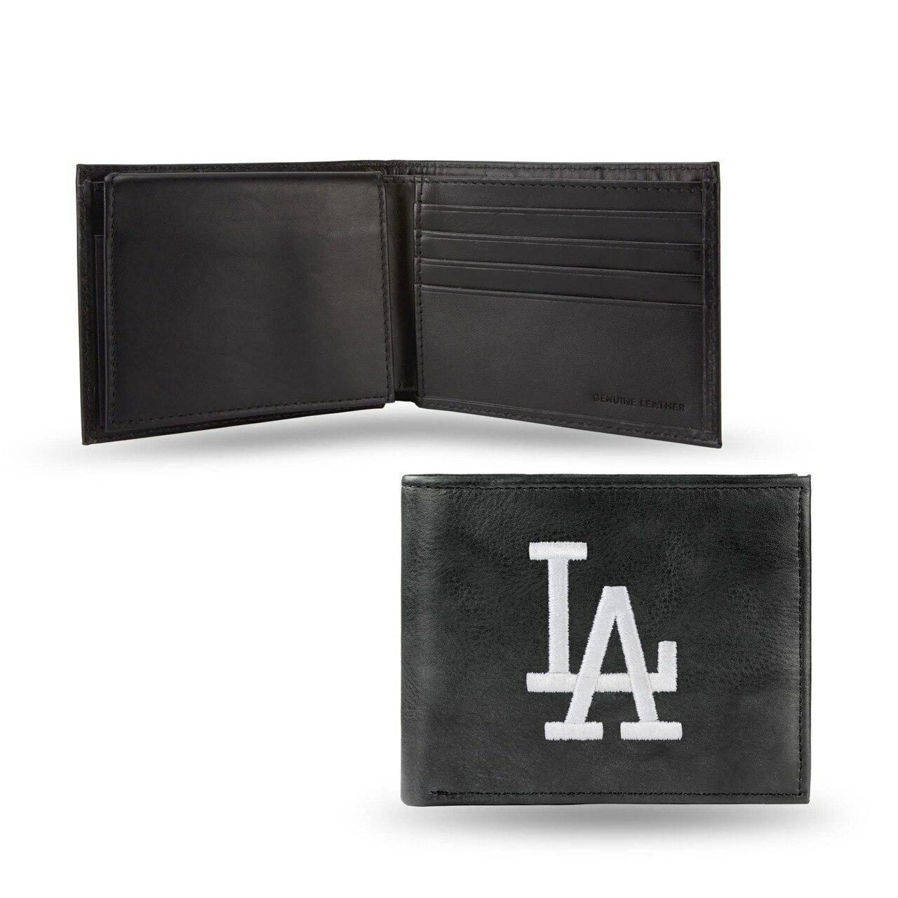 LA Dodgers Men’s Black Wallet – MLB embroidered bifold wallet