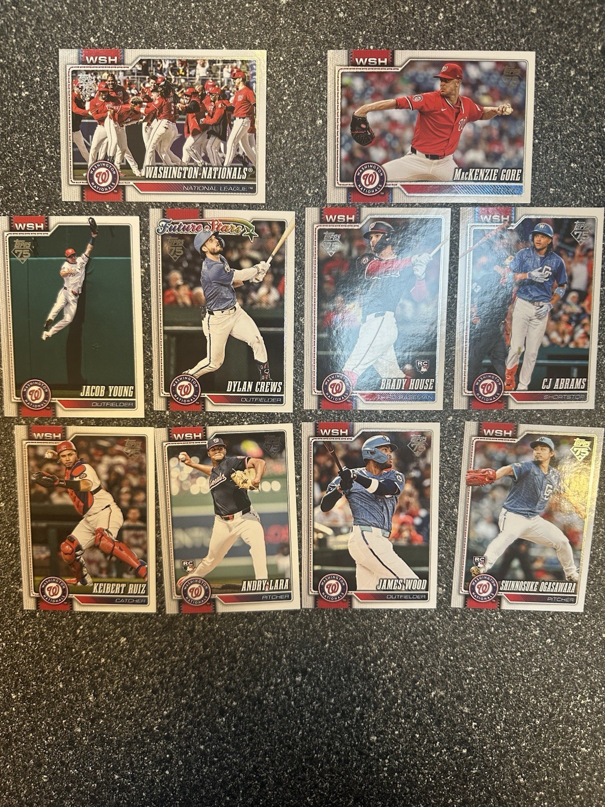 2026 Topps Series One Washington Nationals Complete Team Set (10 Cards) Rookie