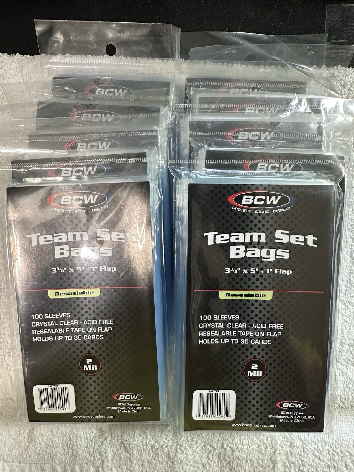 1000 BCW Resealable Team Bags
