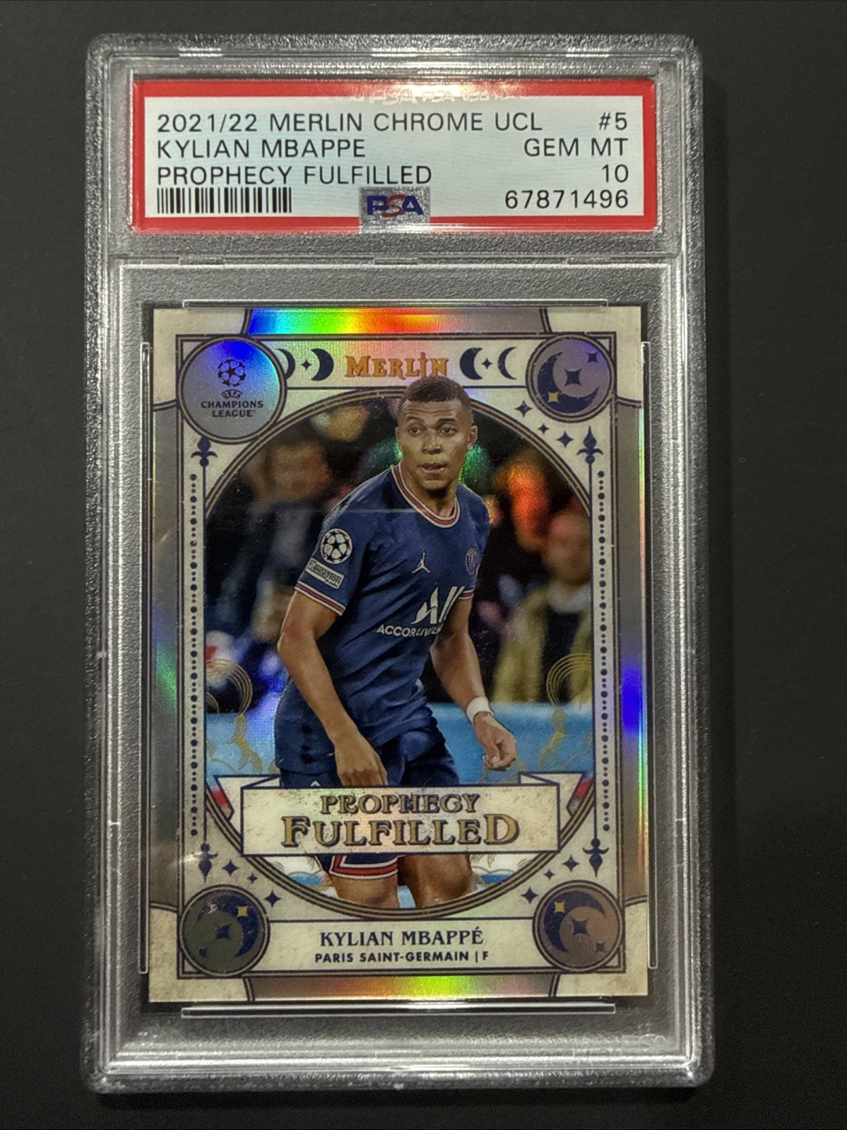 2021-22 Topps Merlin KYLIAN MBAPPE Prophecy Fulfilled PSA 10 Gem Mint 🇫🇷⚽️🔥