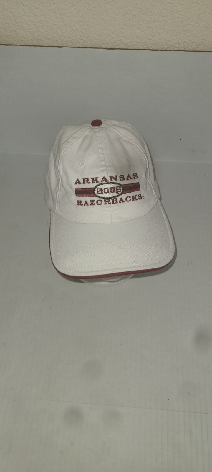 Arkansas Razorbacks Hat Adjustable Strapback White By University Square