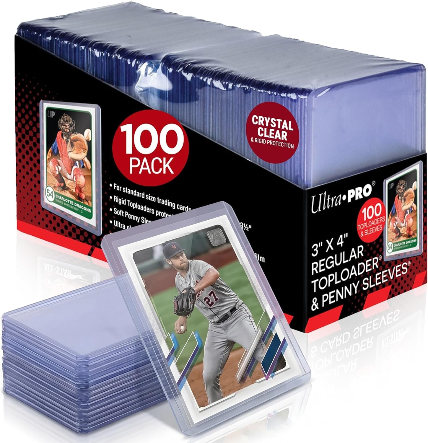 Standard Size Toploaders + Card Sleeves – Protect Your Collectible Cards 100ct