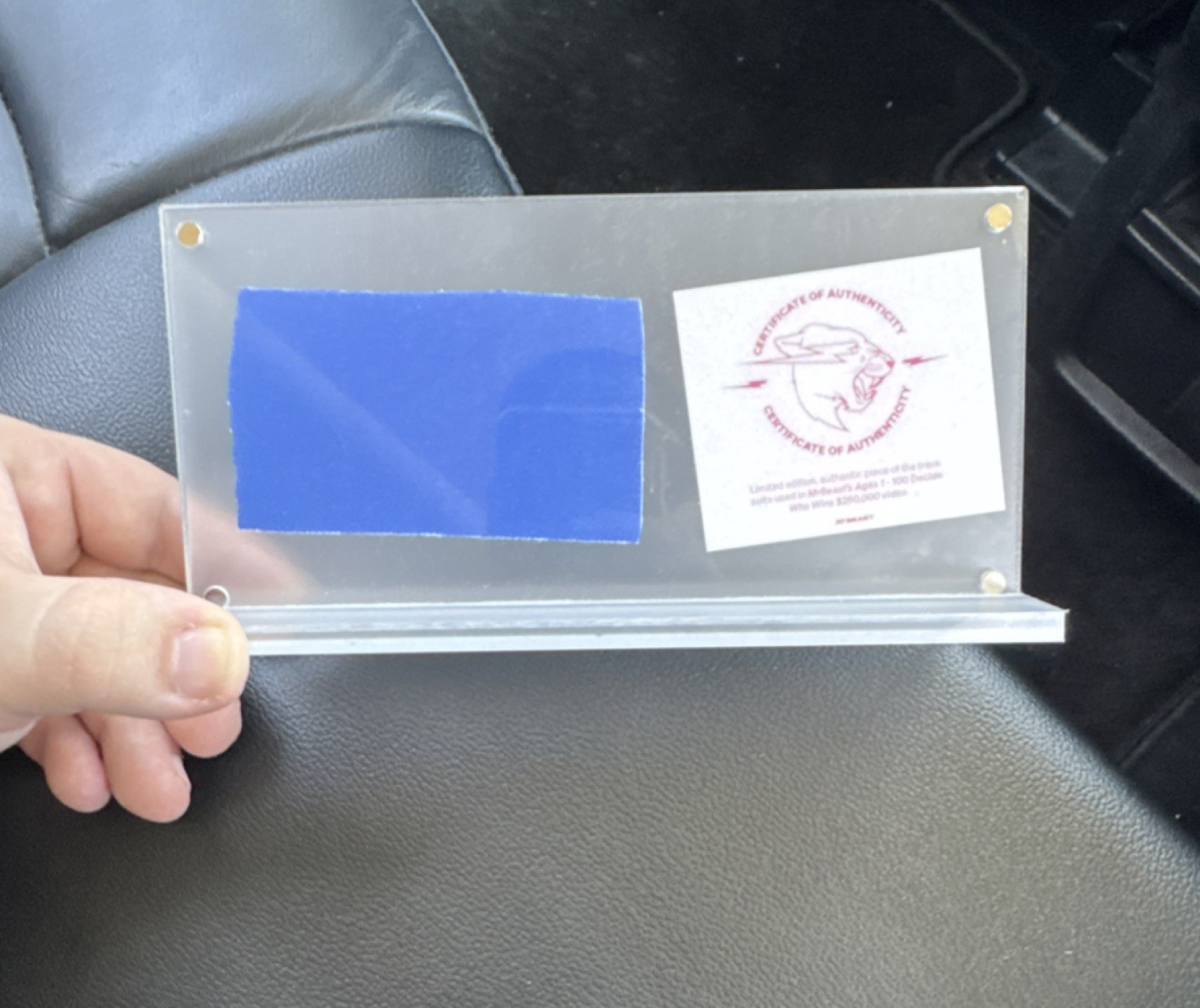 Clear Acrylic Glass Mr Beast authentic piece!