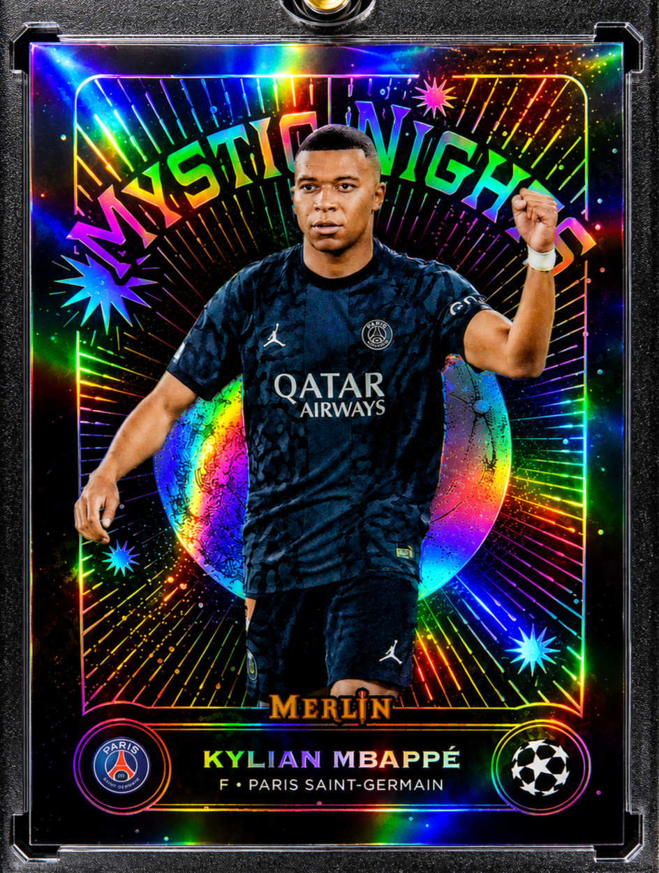 KYLIAN MBAPPE BLACK REFRACTOR RARE SP Insert Topps Holo FRANCE’S MVP World Cup