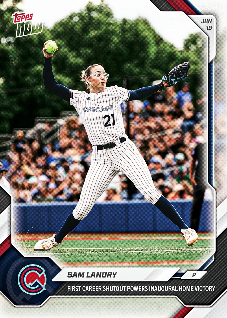 Sam Landry 1st Shutout 2026 AUSL Topps NOW Card 14 Presale