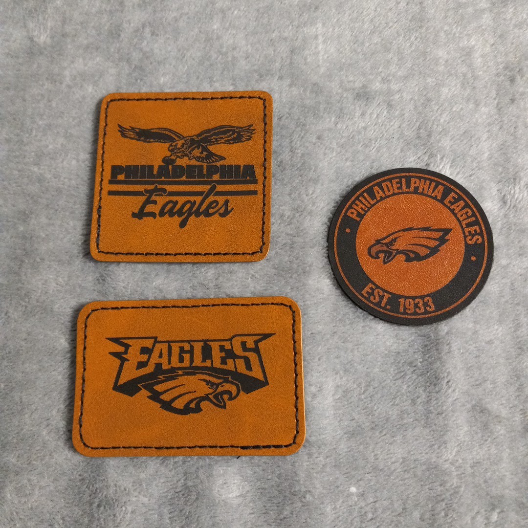 Eagles Leather Iron on Patch For Hats And Accessories