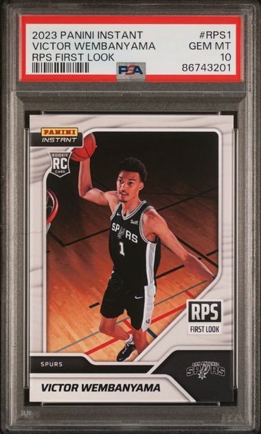 2023 Panini Instant RPS Victor Wembanyama RC card /16791 PSA 10