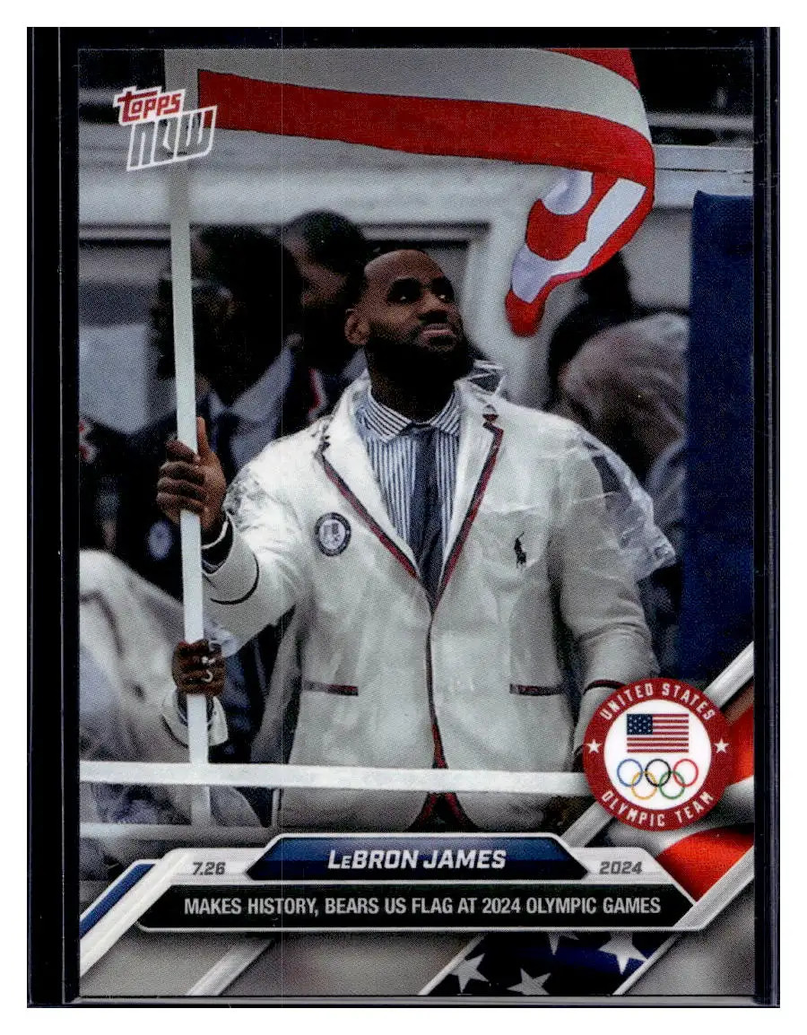 2024 Topps Now Olympics #4 LeBron James Base Card (Qty)