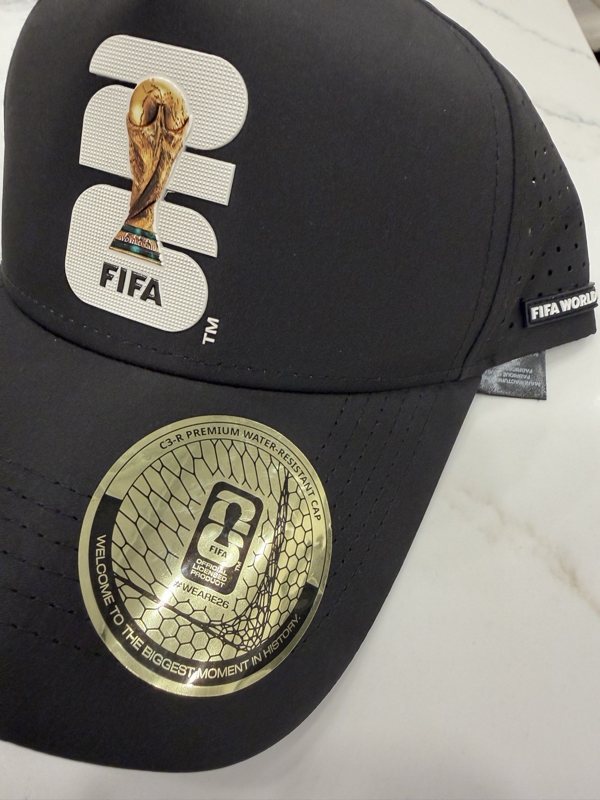 FIFA Officially Licensed World Cup 2026 Trophy Hat One Size Unisex Black NWT