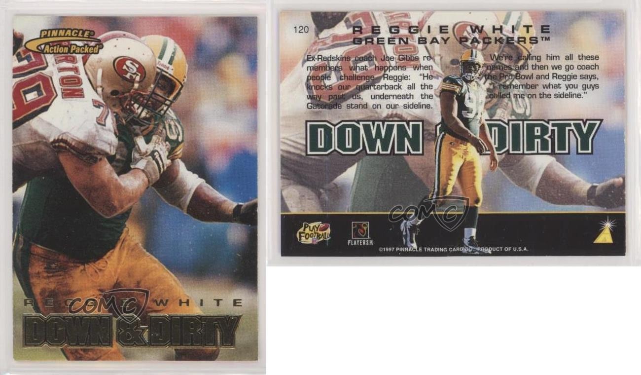 1997 Pinnacle Action Packed Reggie White #120 HOF 0l1