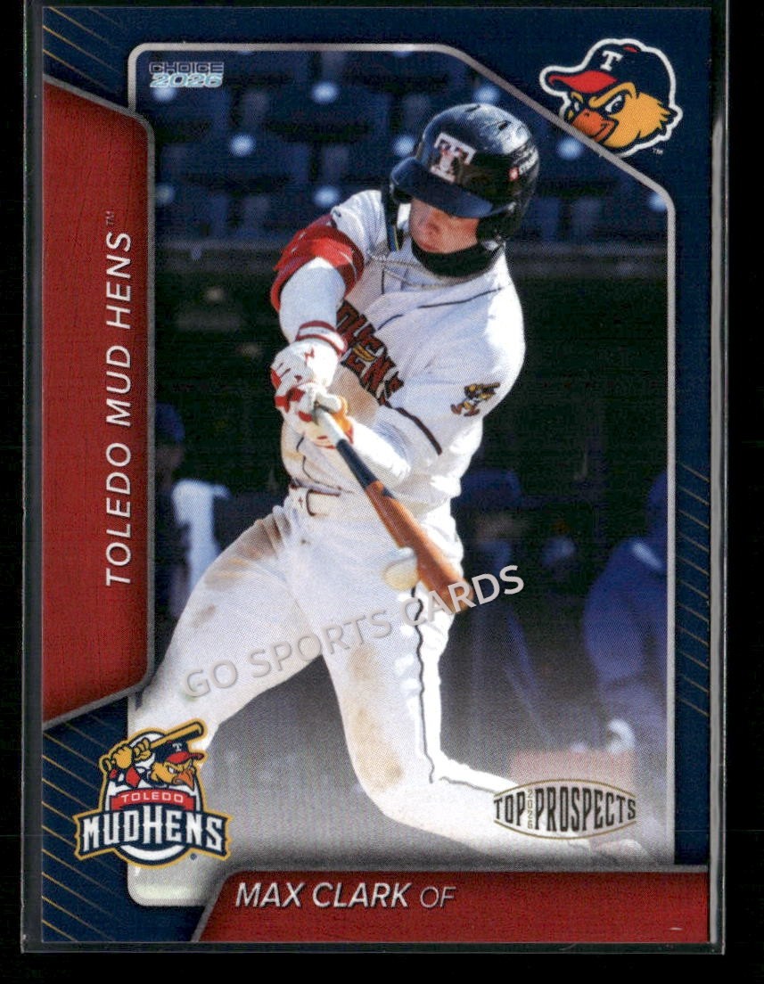 2026 AAA Top Prospects Toledo Mud Hens Max Clark RC Rookie Tigers