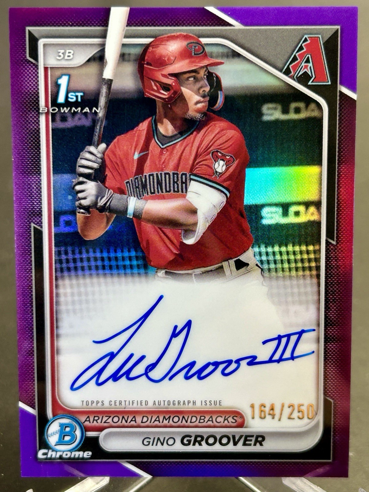 2024 Bowman Chrome 1st Auto #CPA-GG LuJames Gino Groover Purple Refractor /250