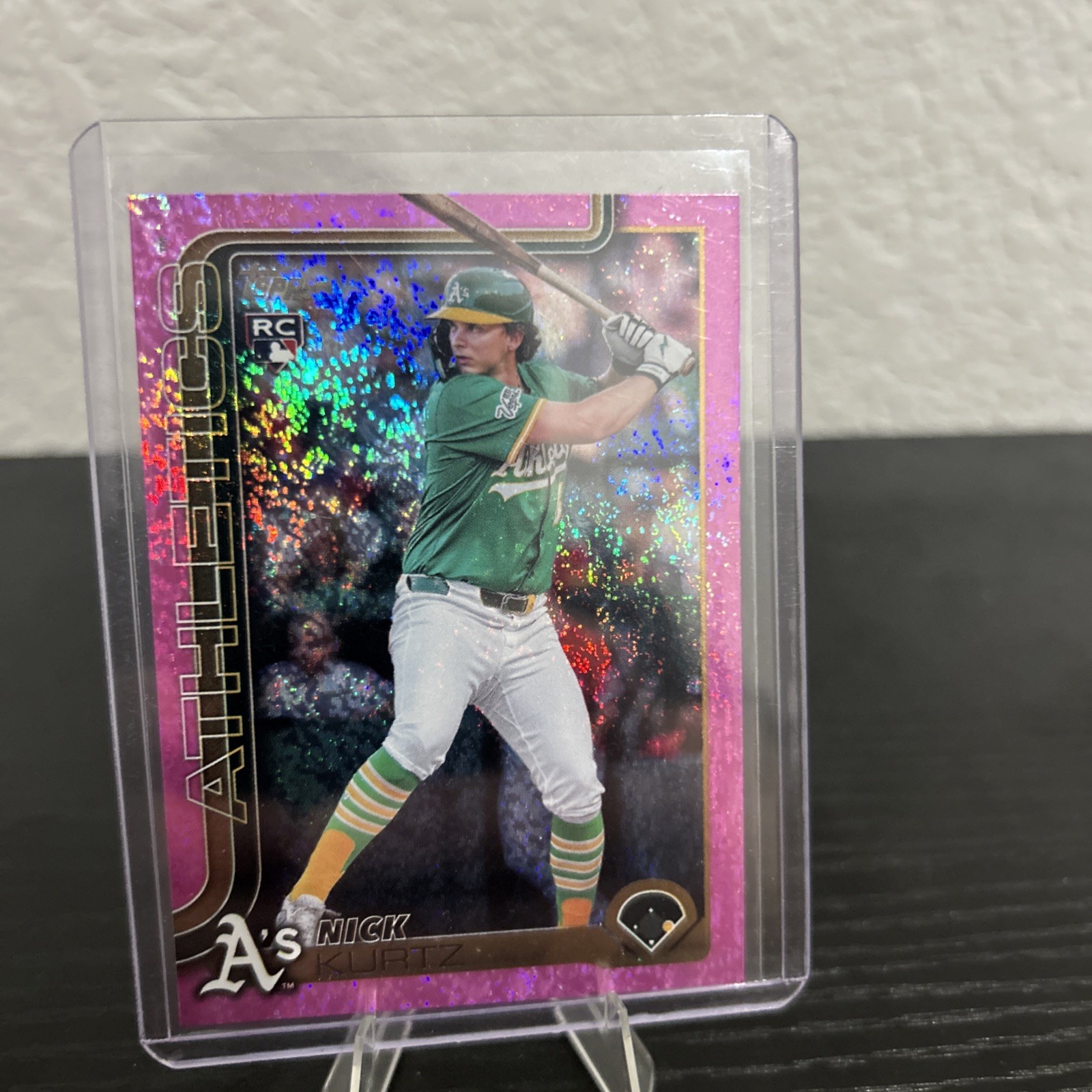 2025 Topps Chrome Update Nick Kurtz RC Pink Holo Foil US201