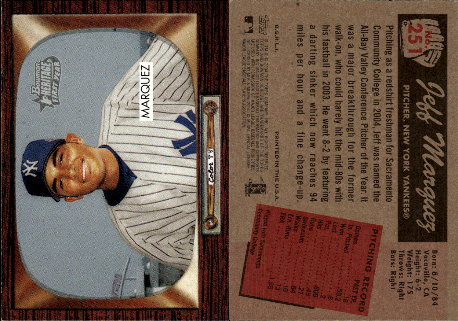 2004 Bowman Heritage Baseball Base #251-348 ~ Choose Your Card