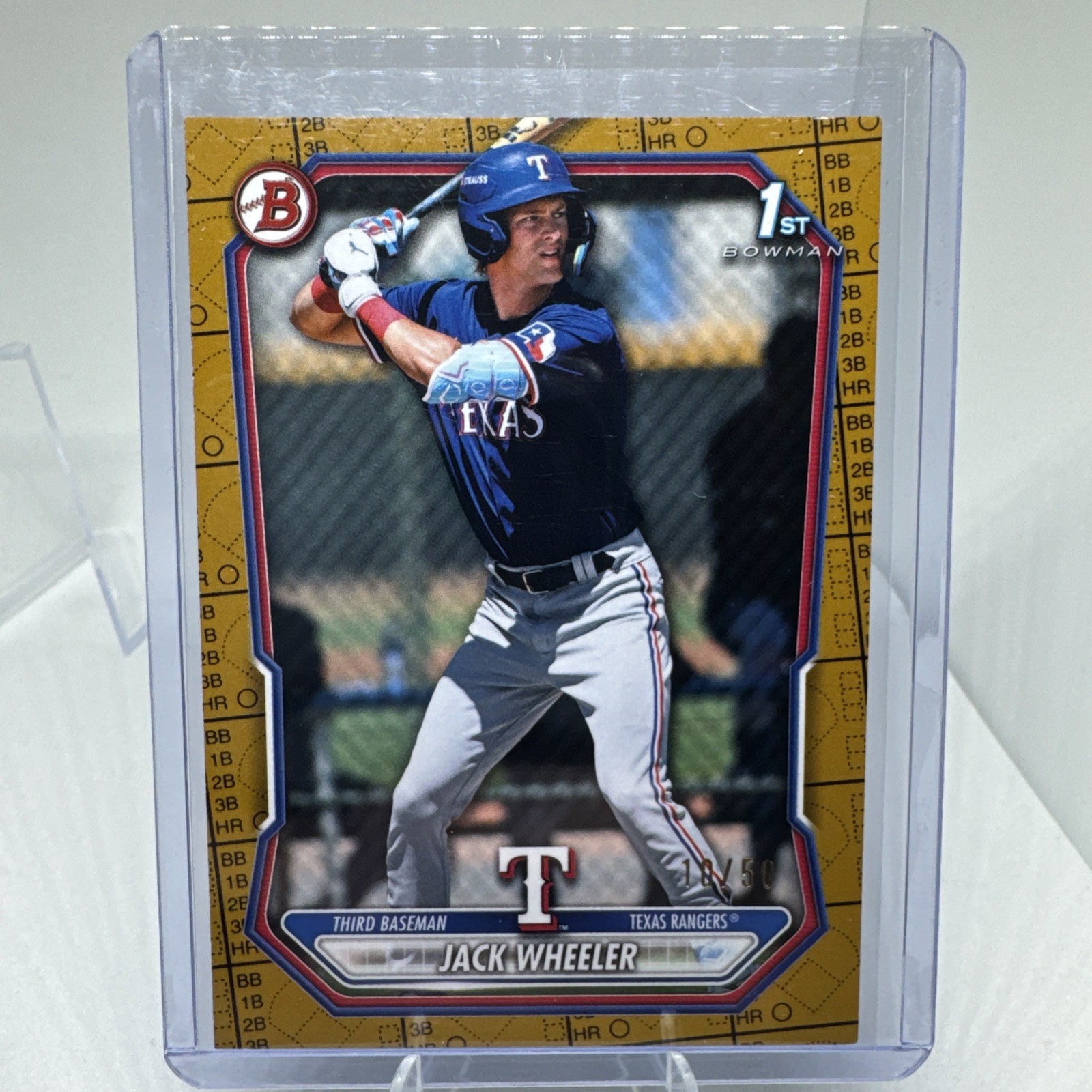 Topps 2024 Bowman 1st Bowman Jack Wheeler Texas Rangers scoreboard insert /50
