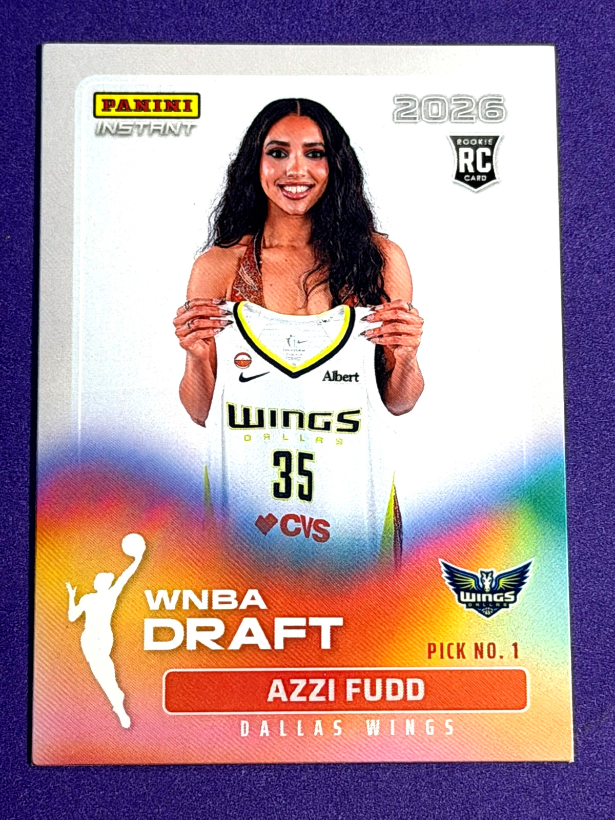 Azzi Fudd RC 2026 Panini Instant WNBA Draft Night #DN1 Rookie WINGS