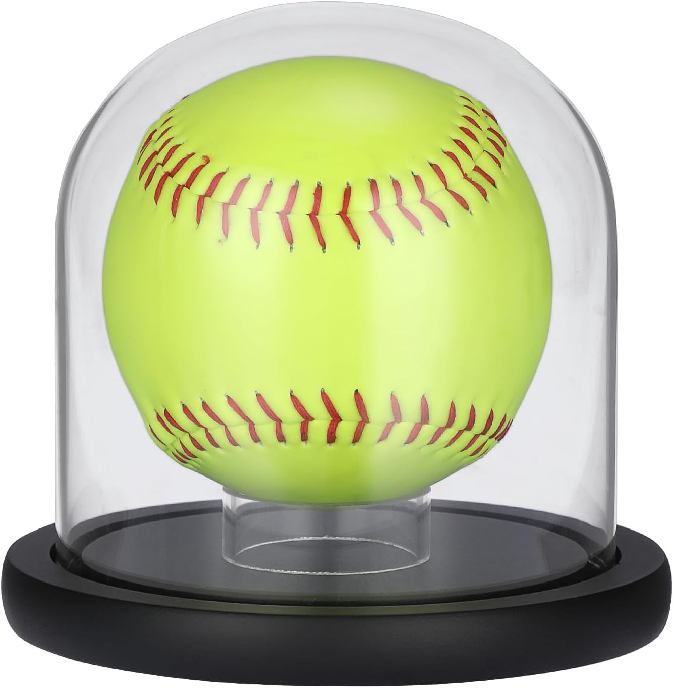 Softball Display Stand Glass Ball Holder with Acrylic Stand Clear round Baseball