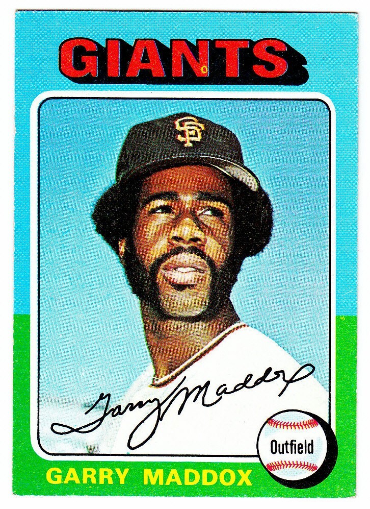 1975 TOPPS MINIS #240 GARRY MADDOX San Francisco Giants Baseball Card