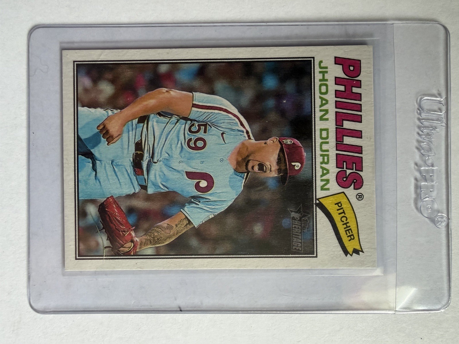 2026 Topps Heritage 🔥TRUE FLIP STOCK🔥 Jhoan Duran #14 Phillies SP short Print