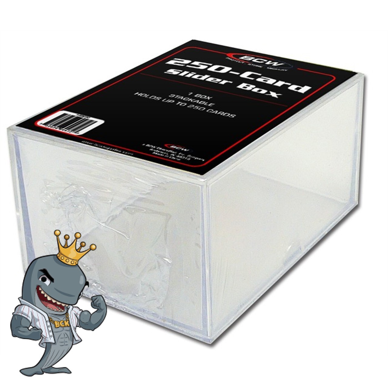 (6 Pack) BCW 250-Card Slider Plastic Box Holders For Trading Cards/TCG FREE SHIP
