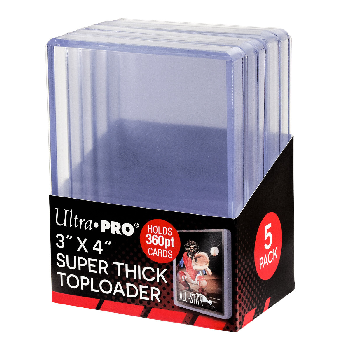 (Pack of 5) Ultra Pro Super Thick 360pt Toploaders Topload Card Holders
