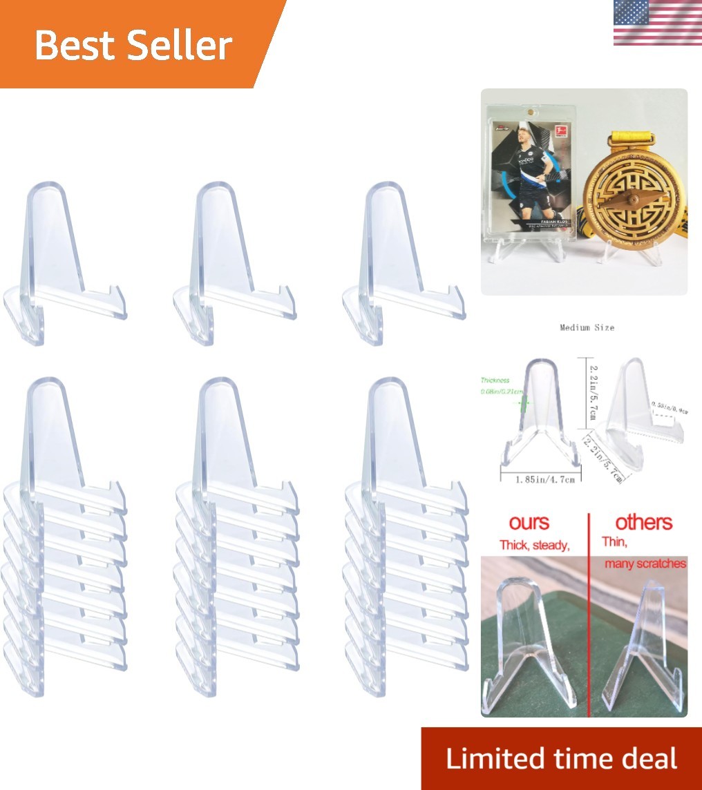 Versatile 24-Piece Acrylic Display Stands – Ideal for Cards and Collectibles