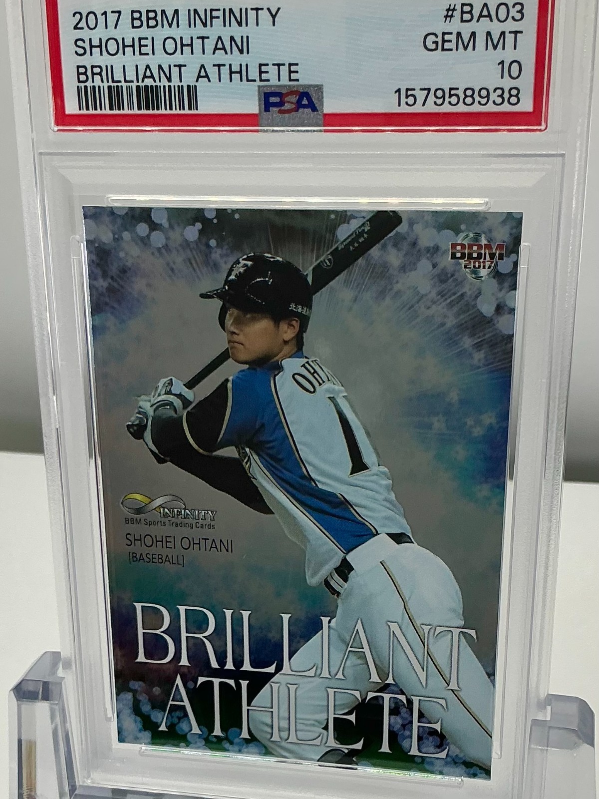 SHOHEI OHTANI 2017BBM INFINITY BRILLIANT ATHLETE #BA03 PSA10!GEMMINT!POP20!(RC)
