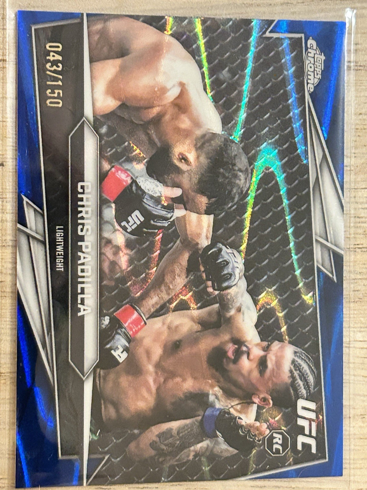 Chris Padilla #111 2026 Topps Chrome UFC Blue RayWave Refractor /150 MMA
