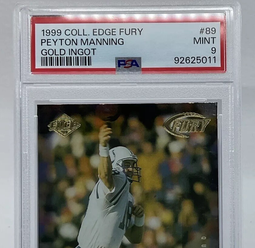 Peyton Manning PSA 9 -1999 Collectors Edge Fury Gold Ingot -Colts, Broncos, Vols
