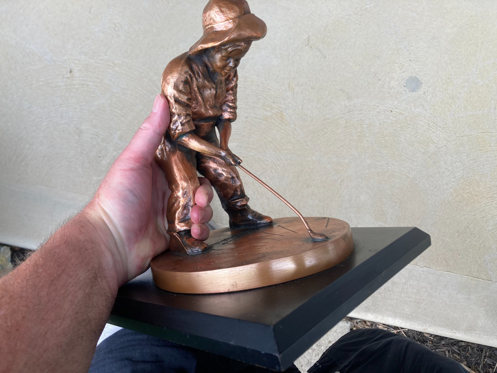 VINTAGE PINEHURST CC PUTTER BOY SUNDIAL SOLID BRONZE 9″x10″ BALFOUR GOLF TROPHY