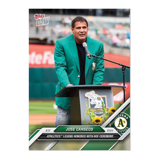 2024 Topps Now 564 Jose Canseco Oakland Athletics HOF Ceremony PR 1465
